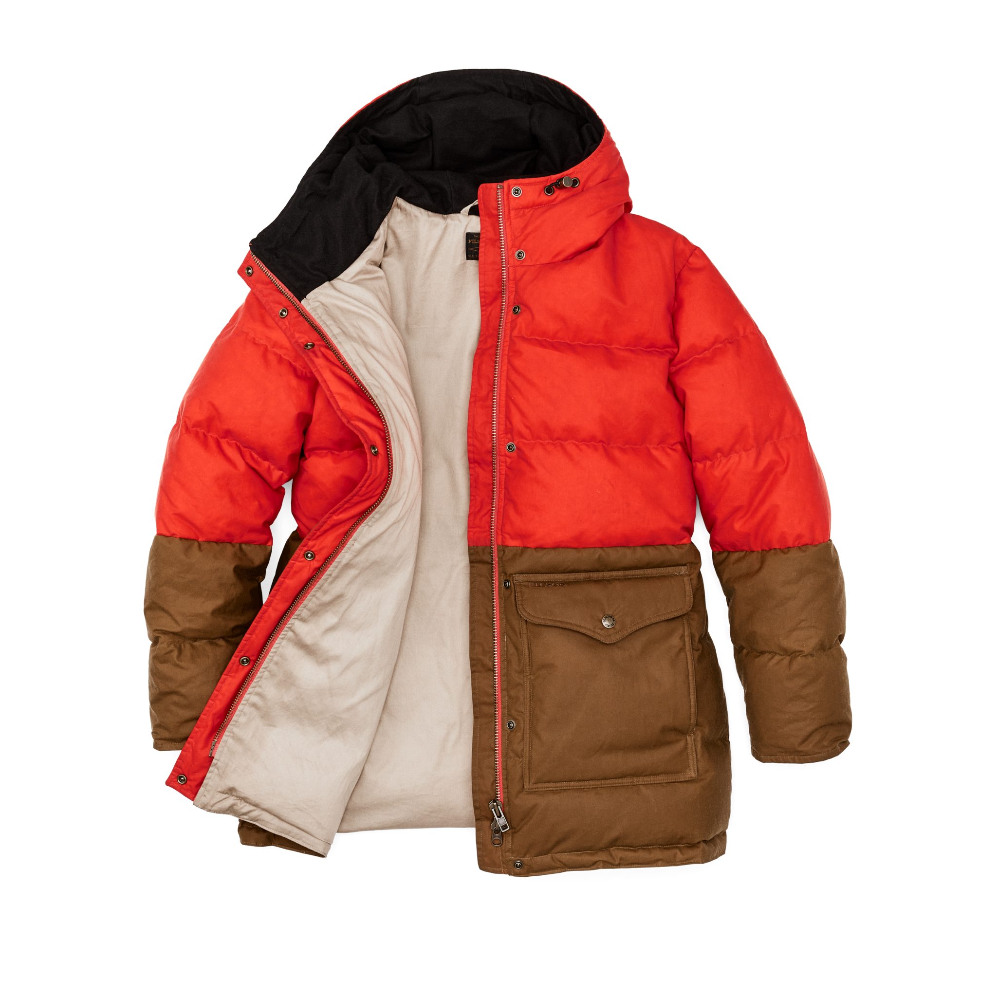 Women's Waxed Down Parka - Dark Tan - Image 11