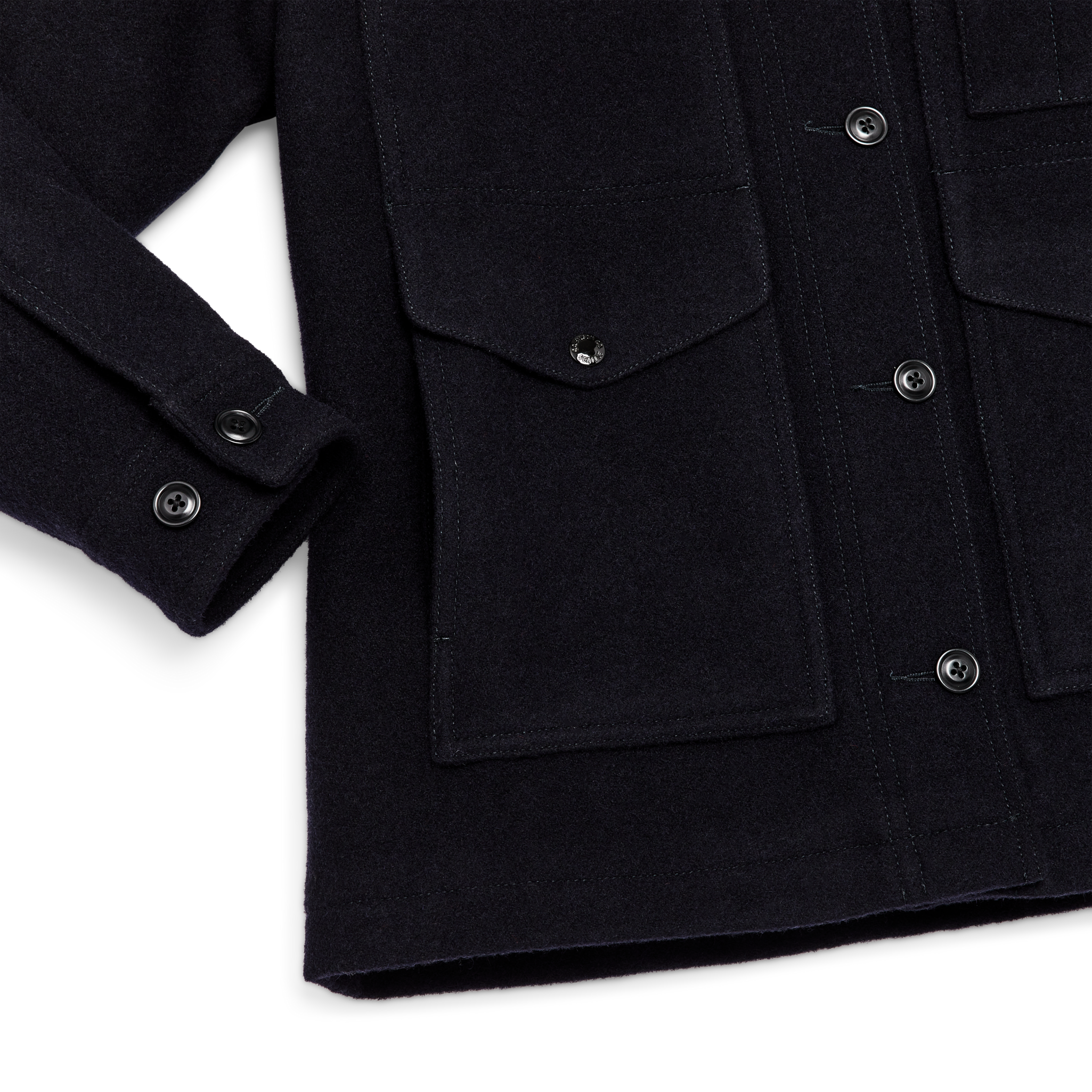 Women's Mackinaw Wool Cruiser Jacket - Navy - Image 5