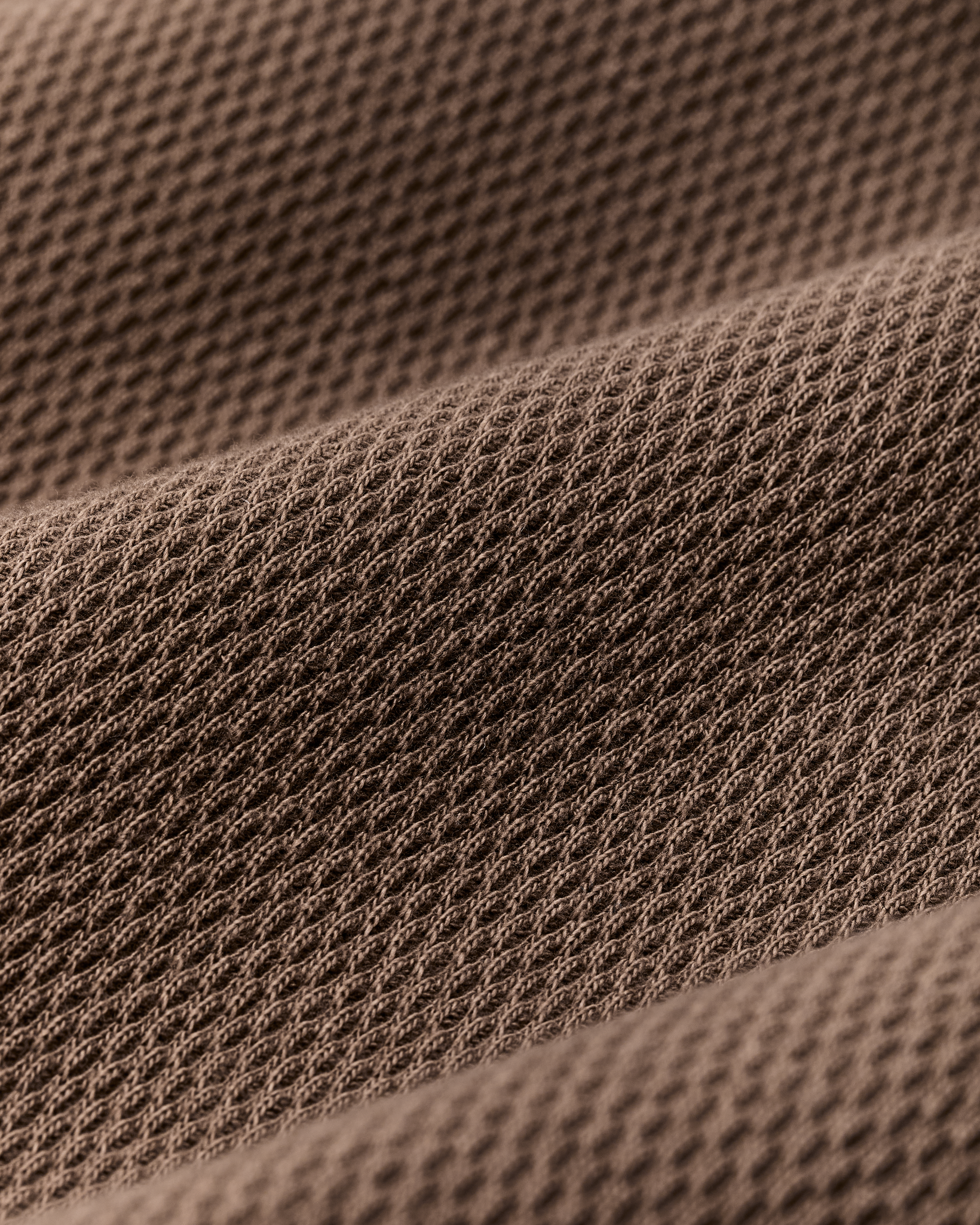 Waffle Knit Thermal Crewneck - Brown - Image 6