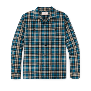 Elk Heights Camp Shirt - Blue / Black / Khaki Plaid