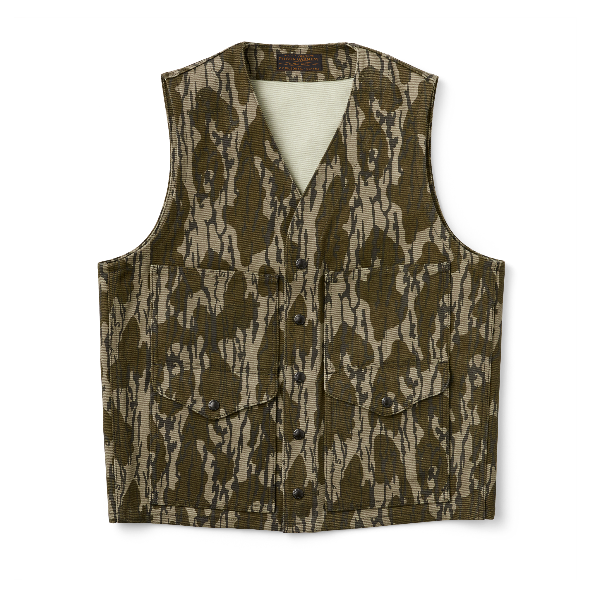 Rugged Twill Cruiser Vest - Mossy Oak Bottomland
