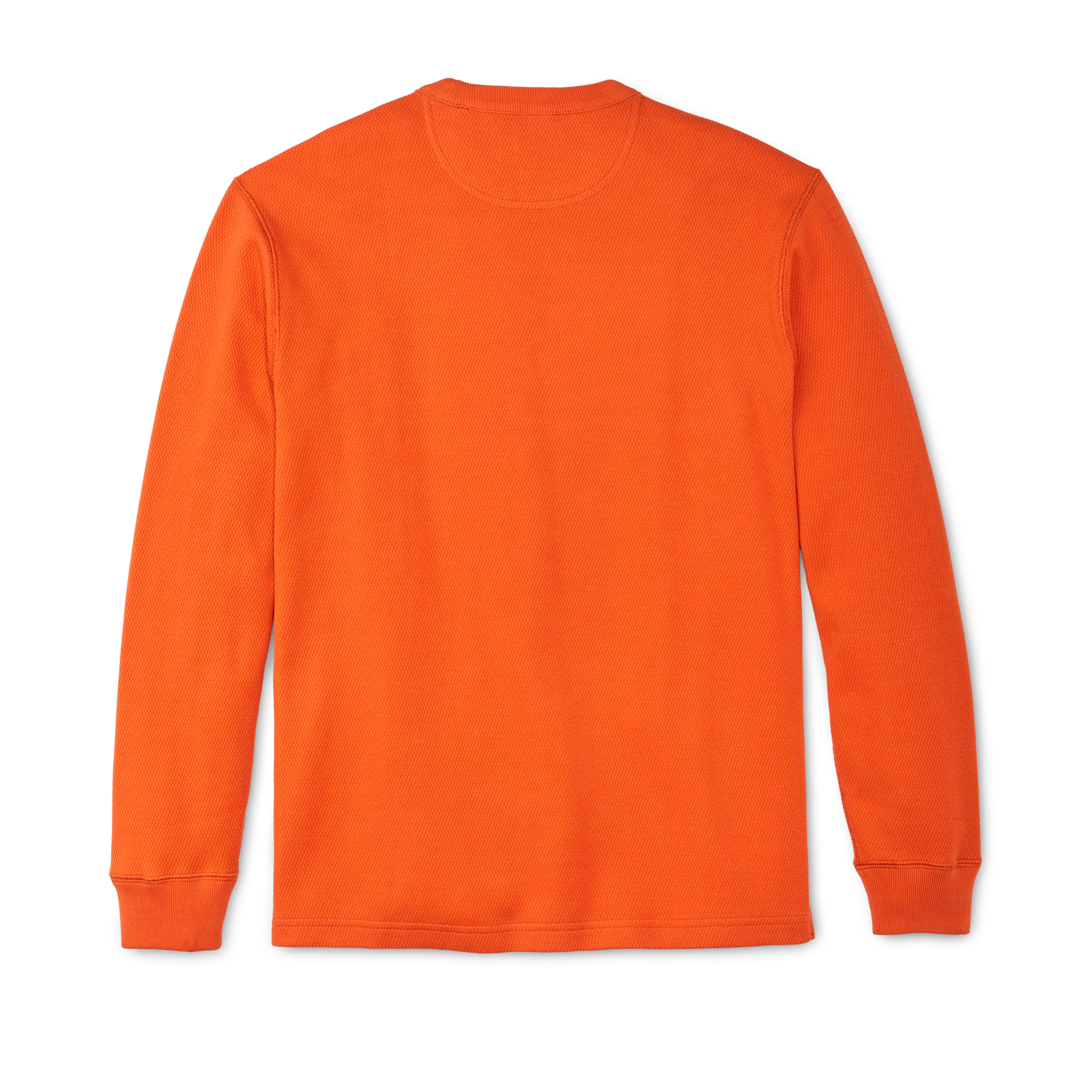 Waffle Knit Thermal Crewneck - Flame - Image 2