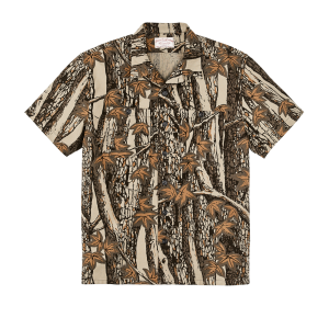 Rustic Short Sleeve Camp Shirt - Maple Bark Camo / Tan