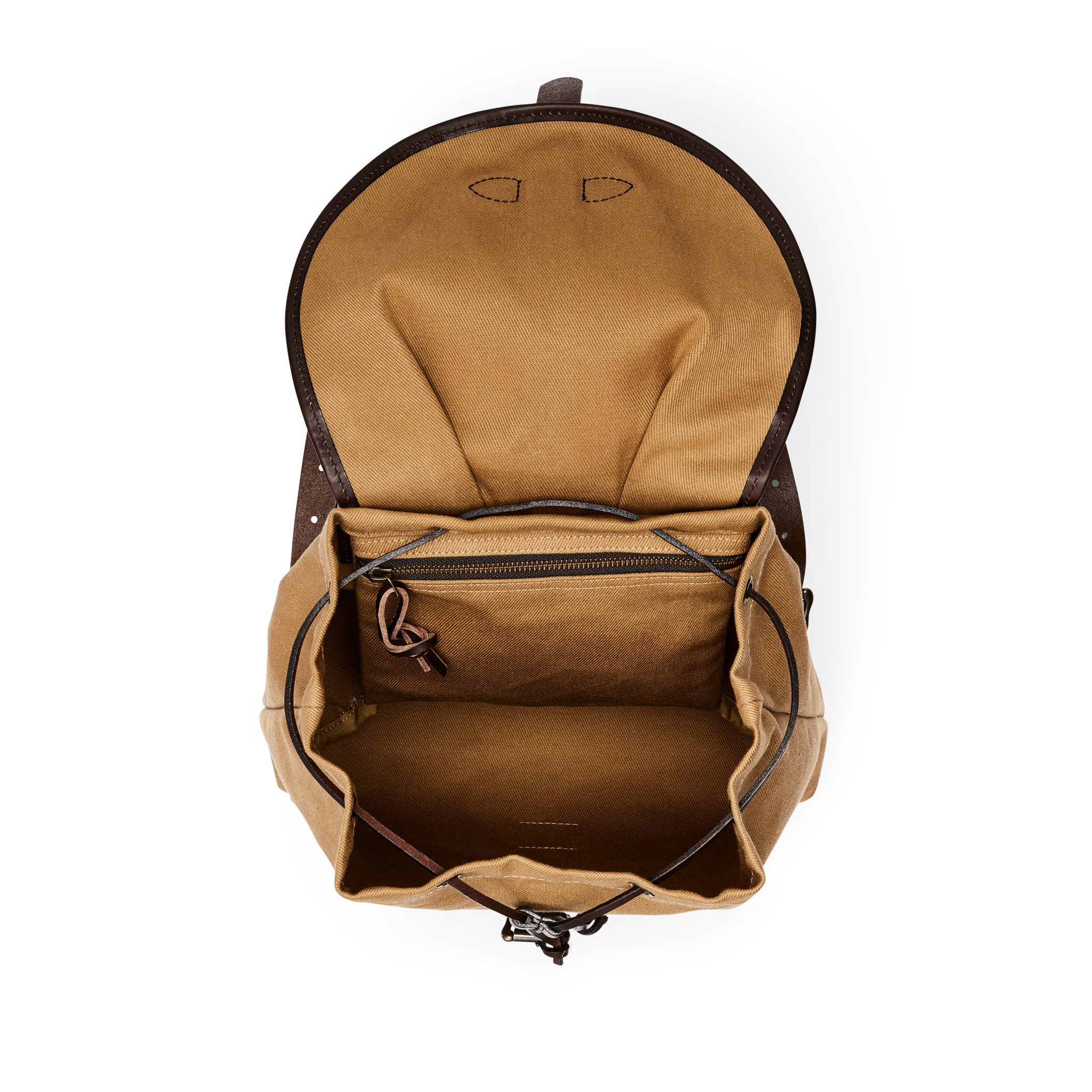 Rugged Twill Drawstring Backpack - Tan - Image 6