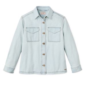 Women's 9-oz. Denim Jac-shirt - Sun Bleach