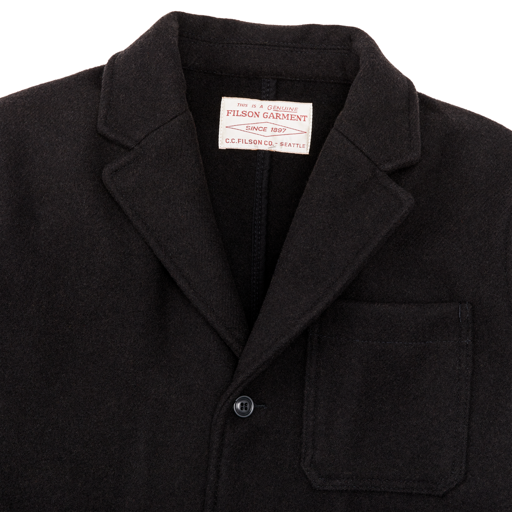 Mackinaw Wool Blazer - Brown Black Twill - Image 4