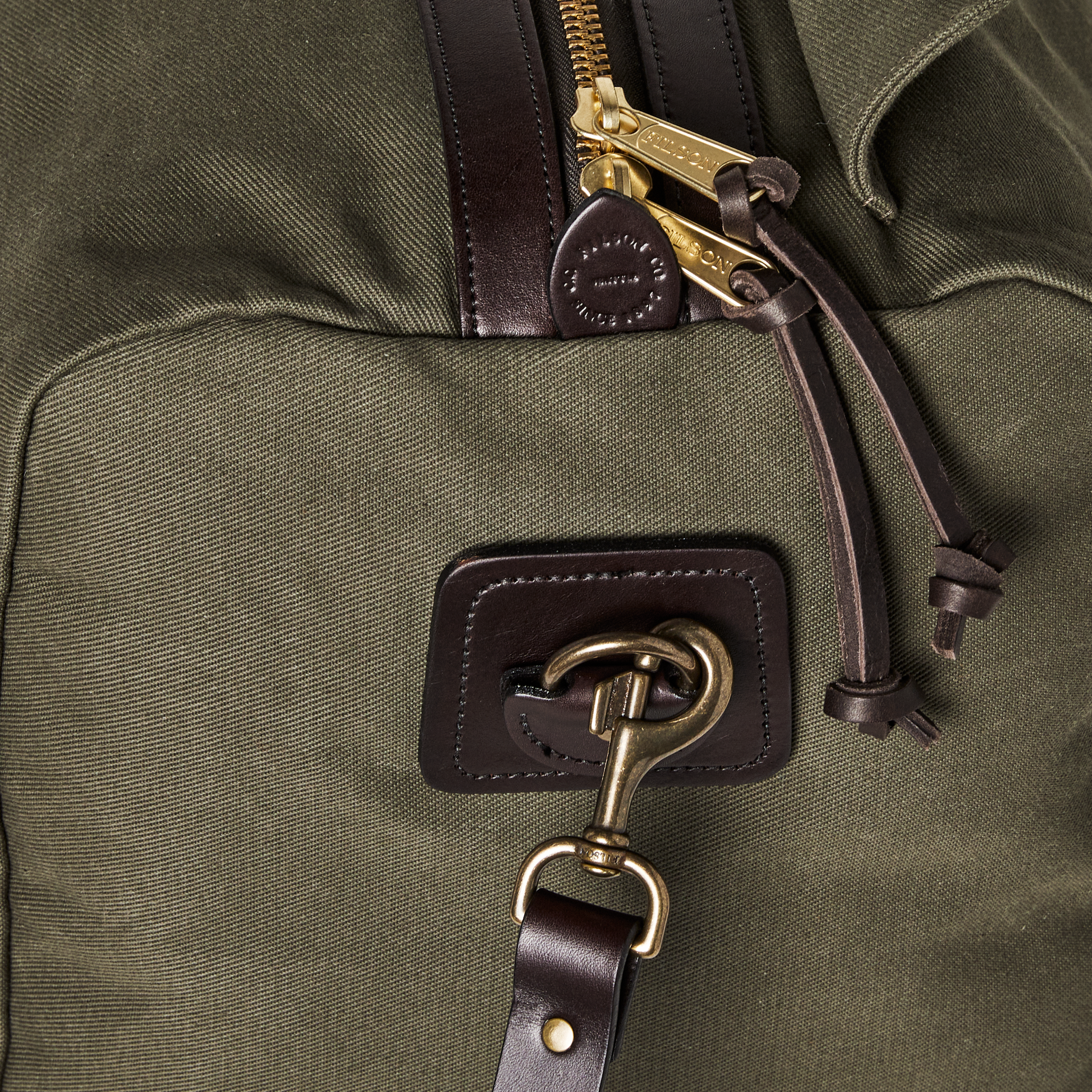 Medium Rugged Twill Duffle Bag - Otter Green - Image 12
