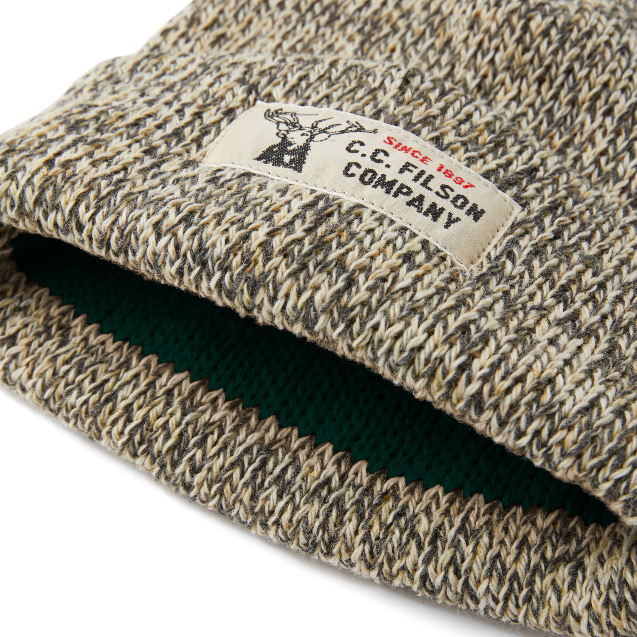 Lined Ragg Wool Beanie - Charcoal Heather - Image 2