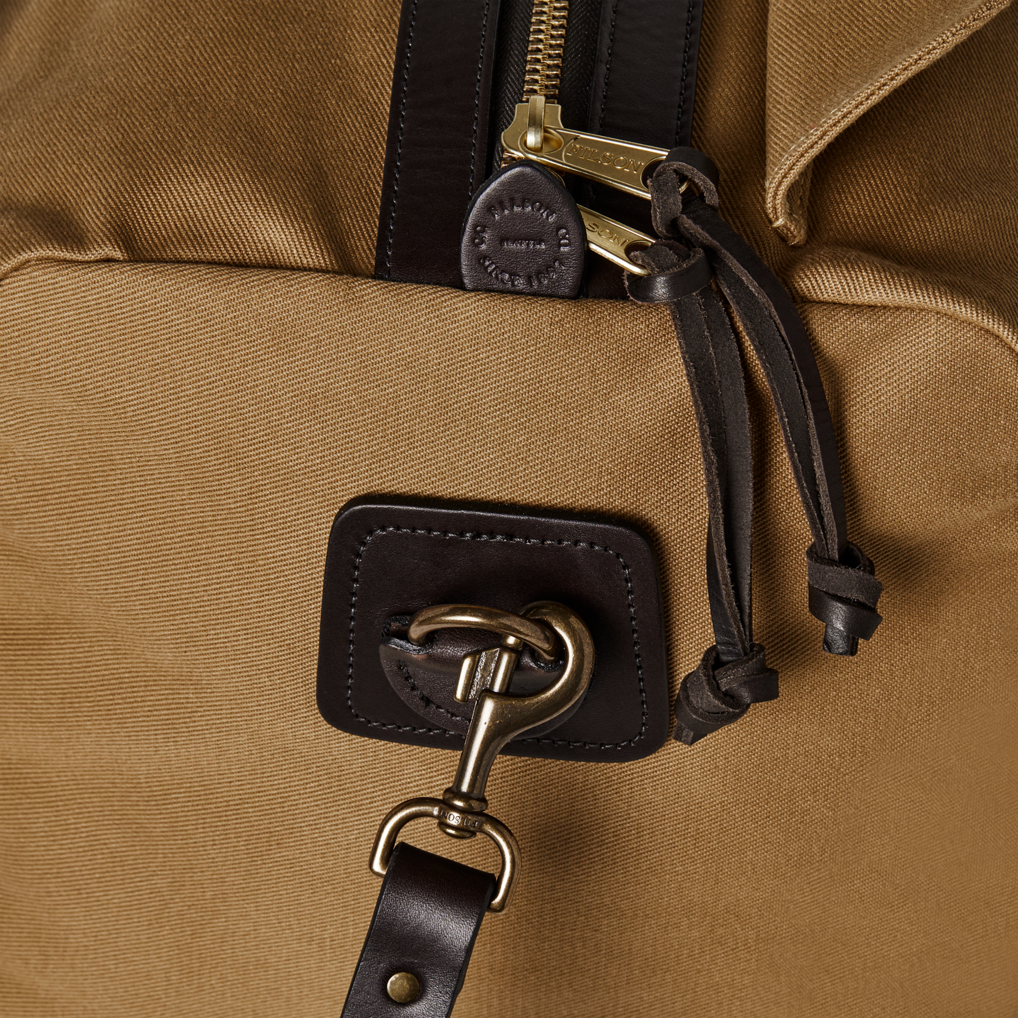 Medium Rugged Twill Duffle Bag - Tan - Image 6