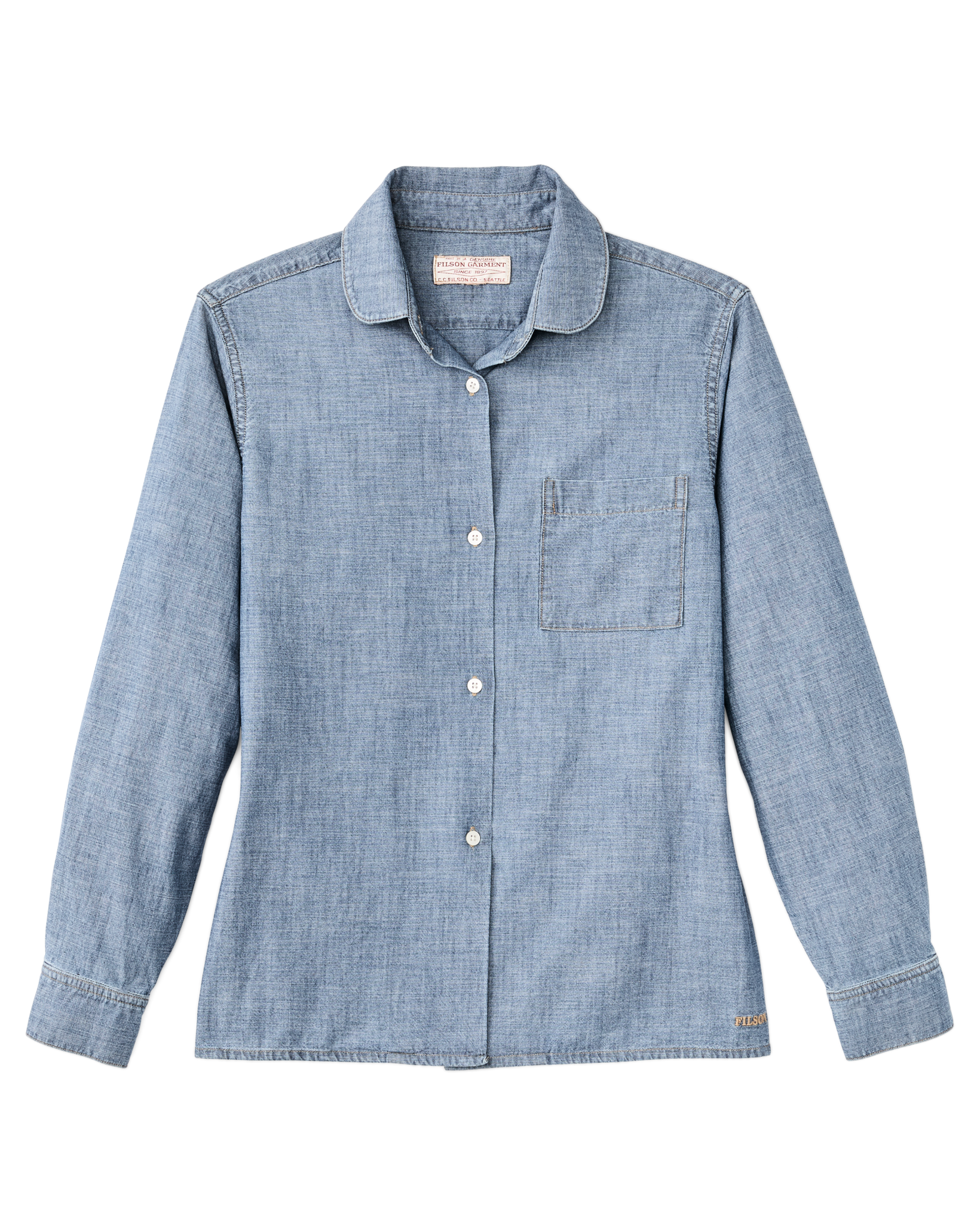 Women's Chambray Shirt - Light Indigo Chambray