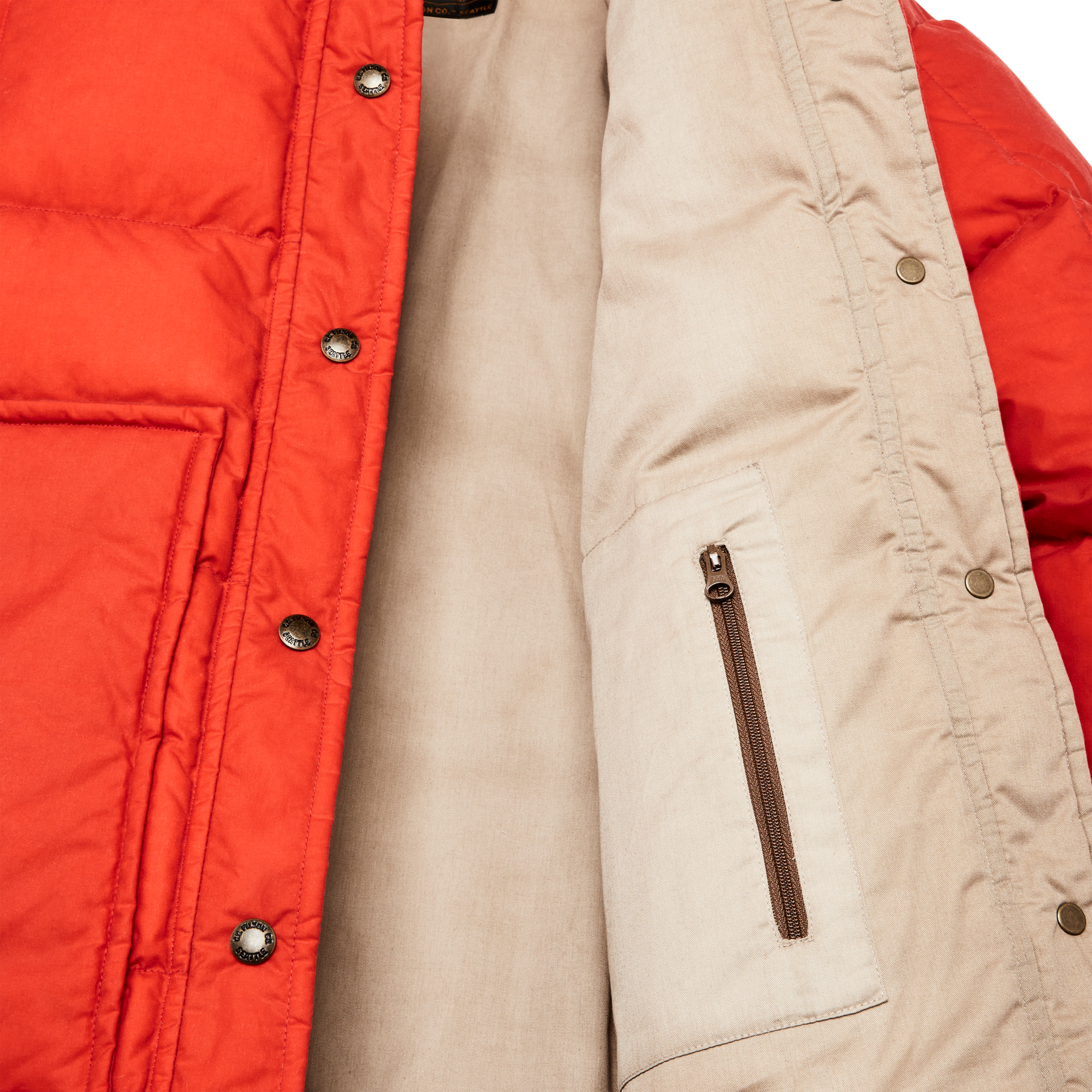 Women's Waxed Down Barn Coat - Campfire - Image 7