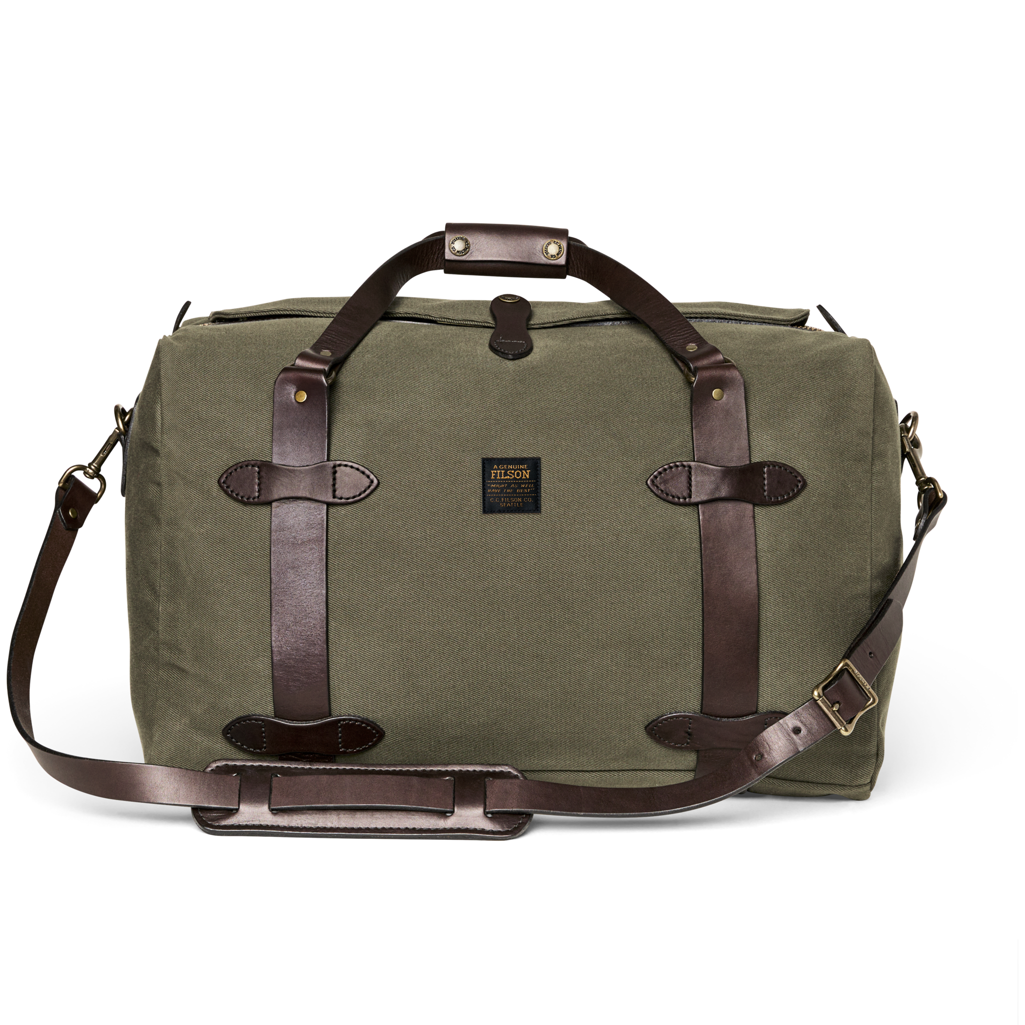 Medium Rugged Twill Duffle Bag - Otter Green - Image 2