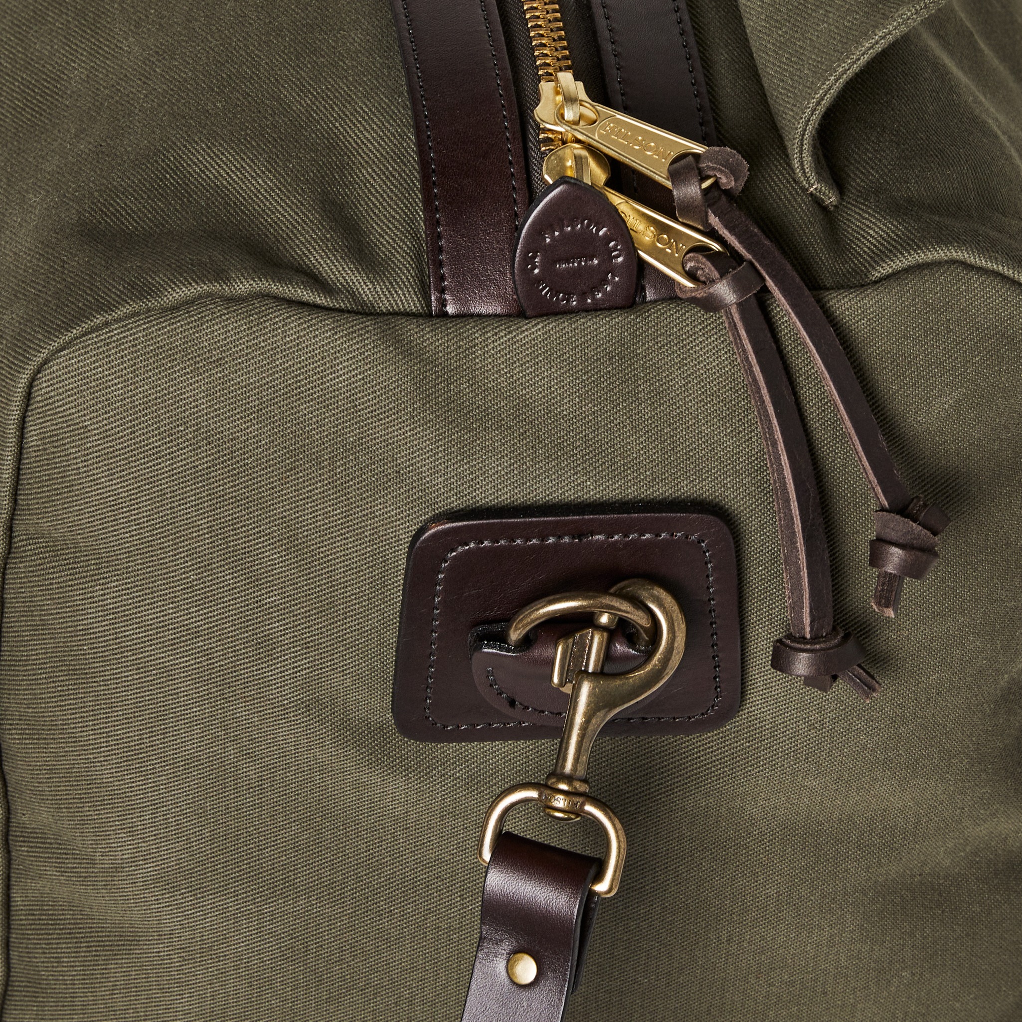 Medium Rugged Twill Duffle Bag - Otter Green - Image 6