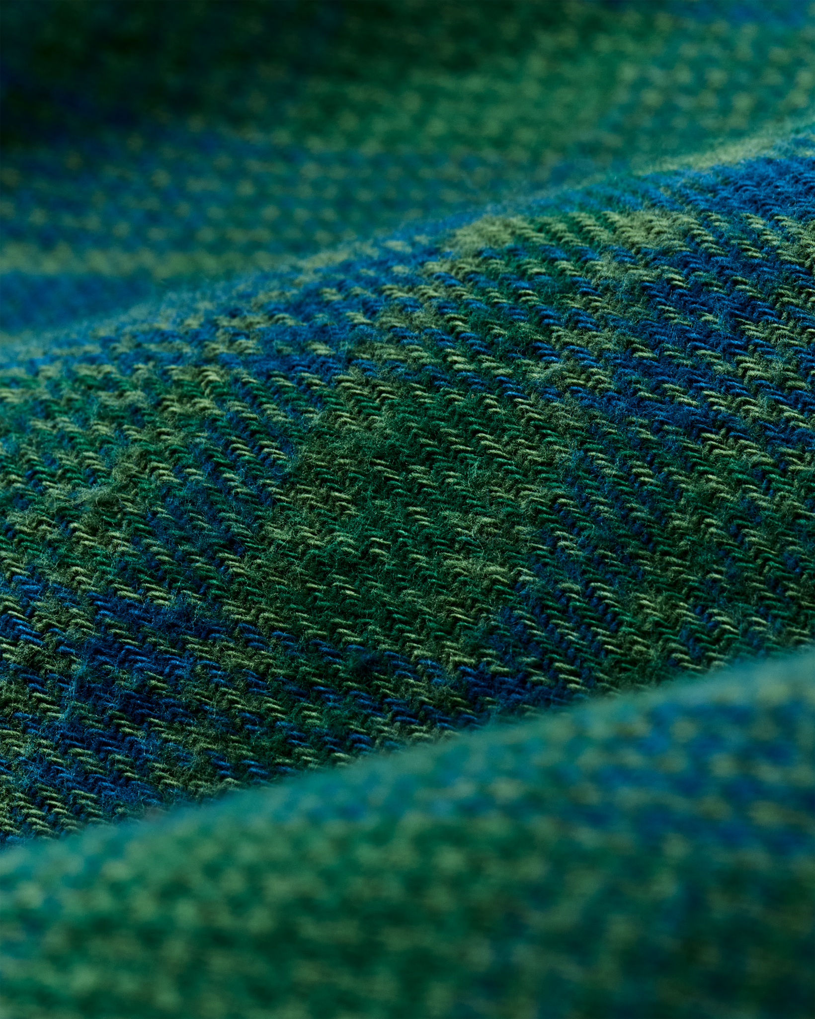 The Rangeland Flannel Shirt - Green / Blue Plaid - Image 4