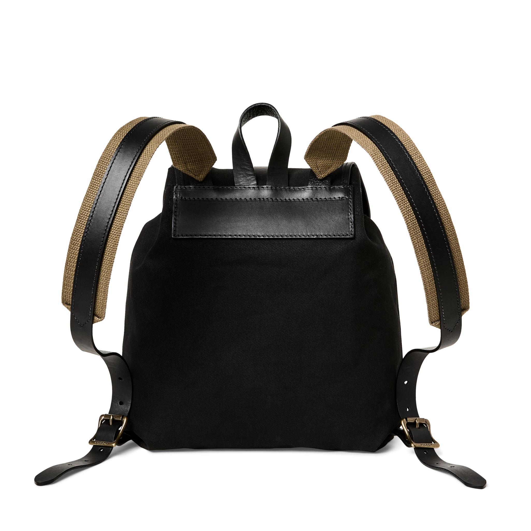 Rugged Twill Drawstring Backpack - Black - Image 2