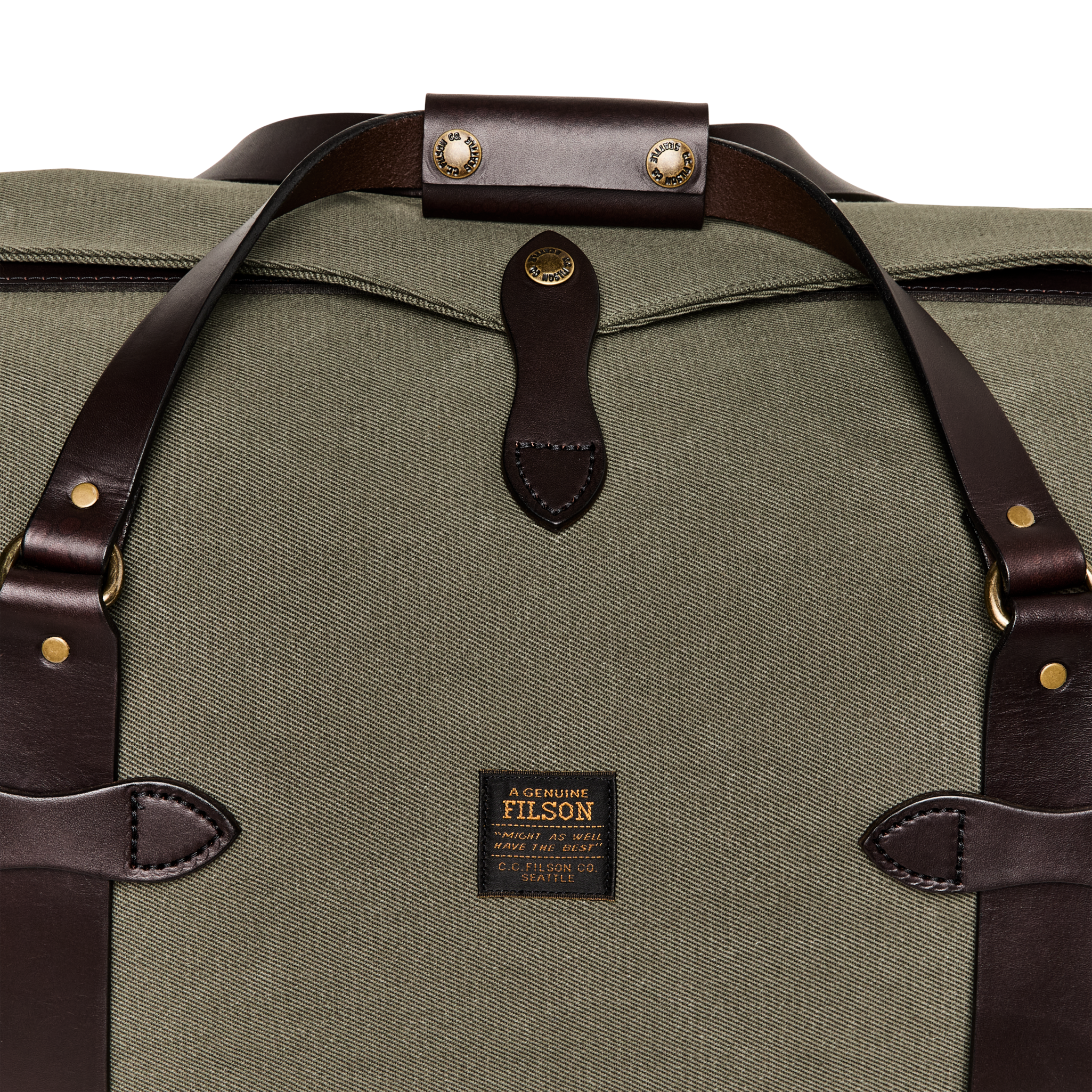 Medium Rugged Twill Duffle Bag - Otter Green - Image 11