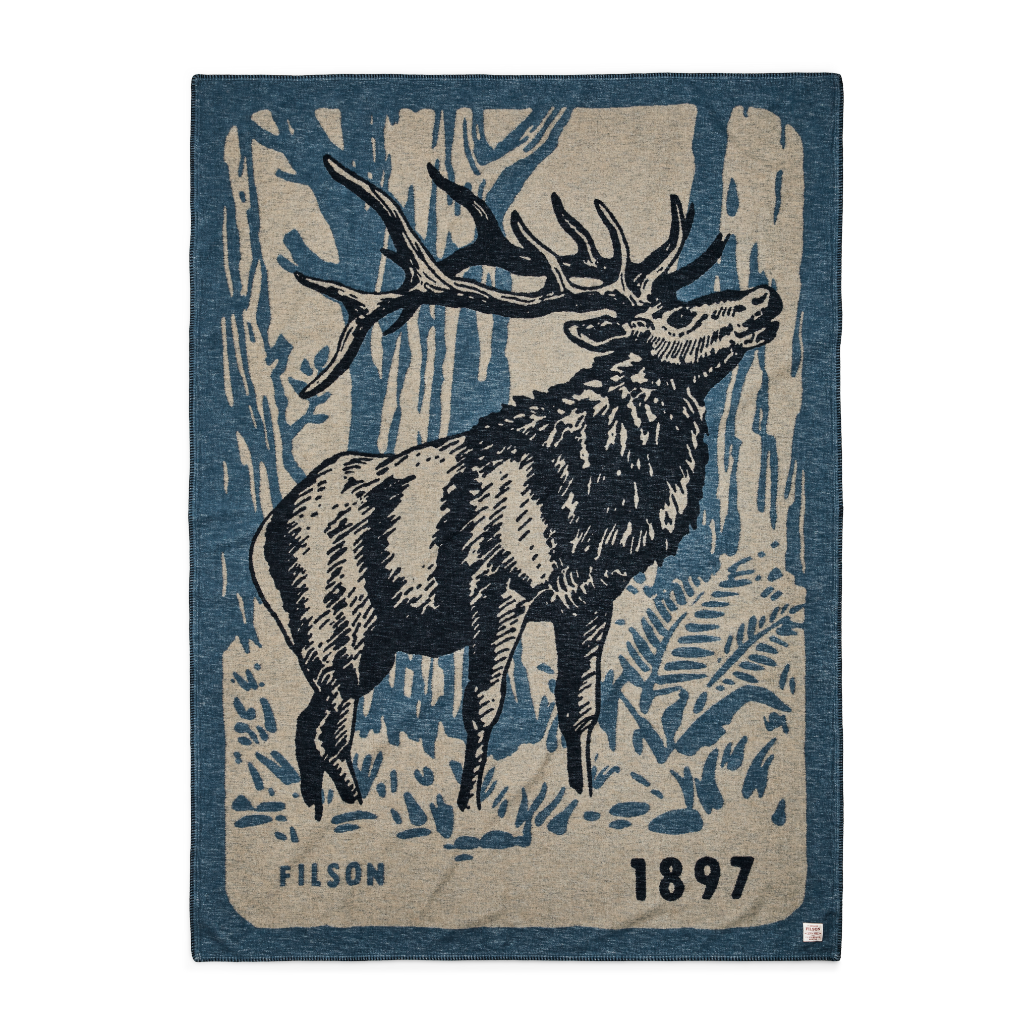 Cotton Blanket - Blue / Elk Woods
