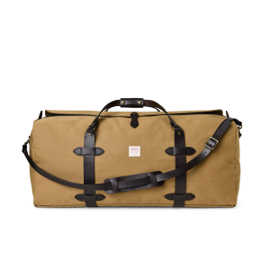 Large Rugged Twill Duffle Bag - Tan